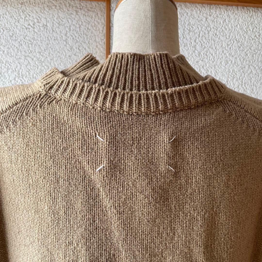 【美品】メゾンマルジェラ ベージュ ウールリネンタバード ノースリーブ ベスト