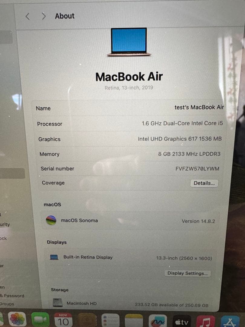 MacBook Air 13インチ ゴールド 256GB