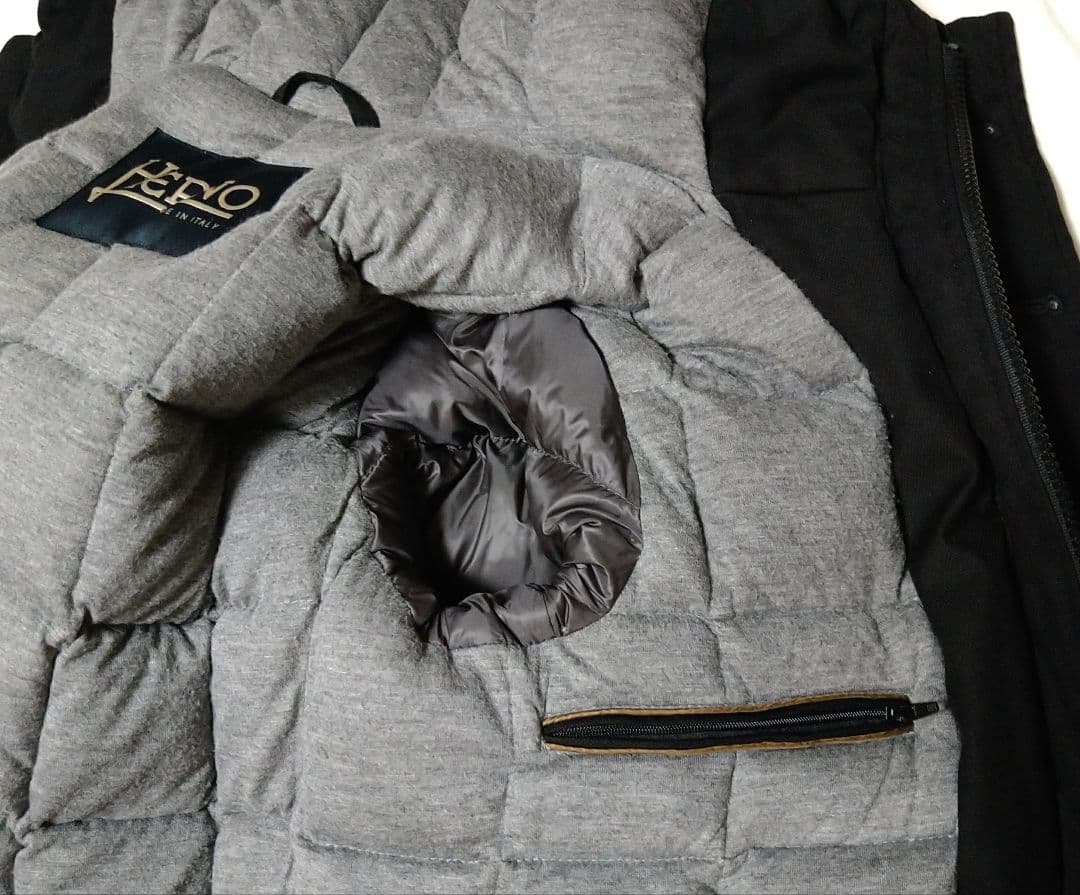 HERNO ヘルノ SUB-ZERO フーデッドダウンコート 44 ブラック