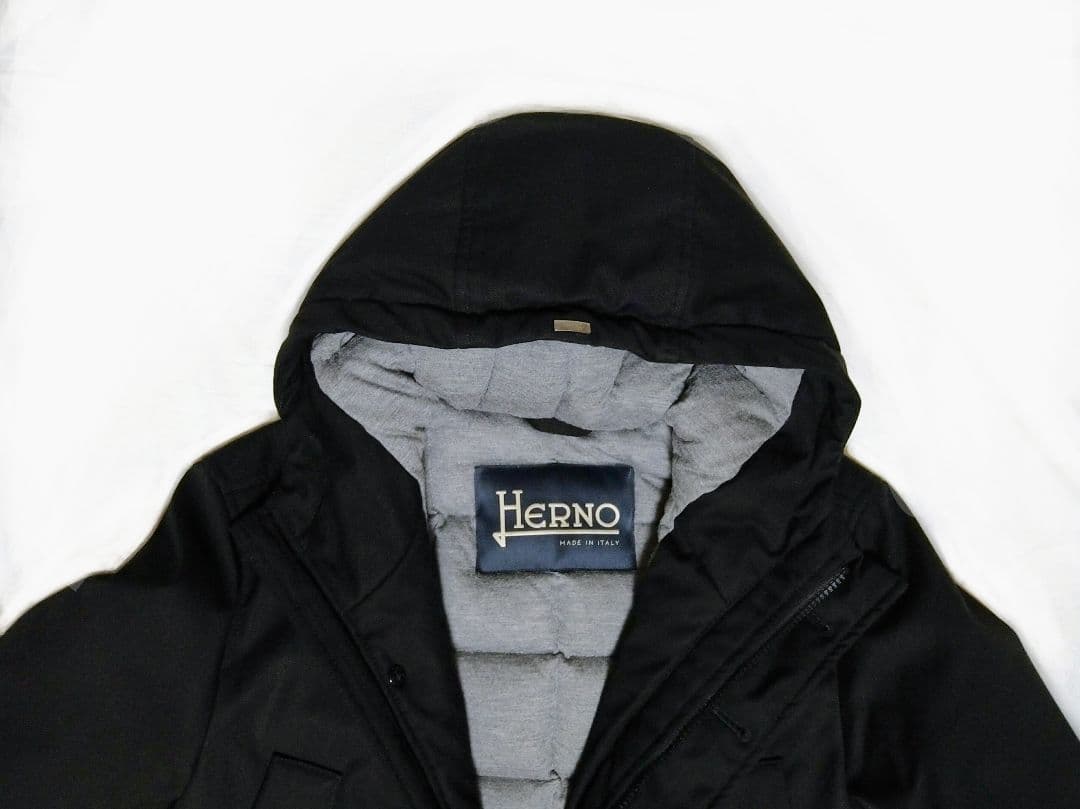 HERNO ヘルノ SUB-ZERO フーデッドダウンコート 44 ブラック