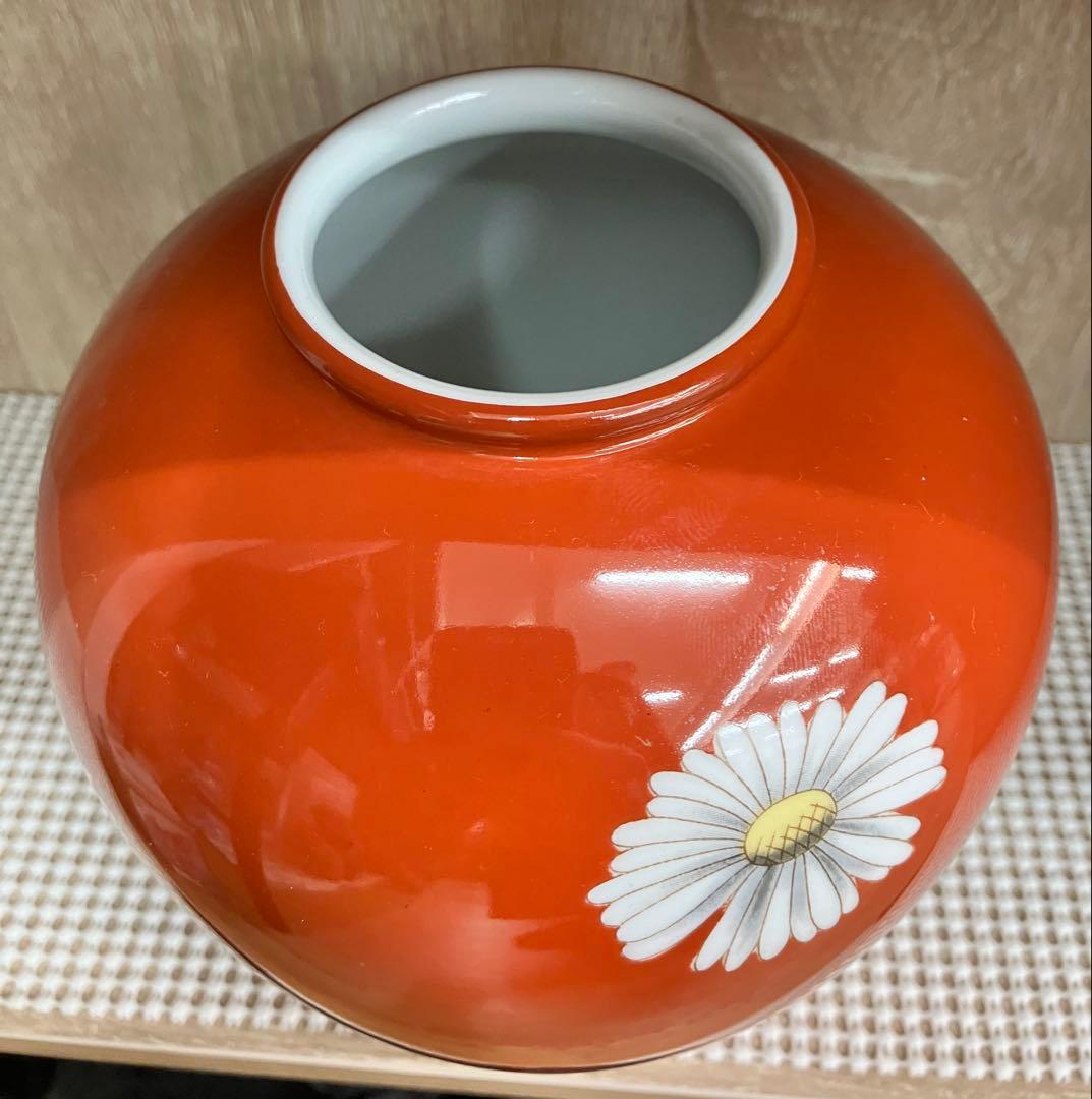 オールドノリタケ 花柄 花瓶 明治