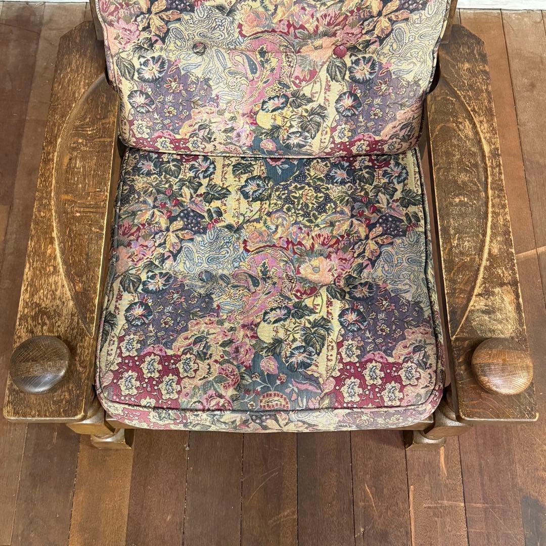 H15K6 オールドカリモク コロニアル 1人掛けソファ