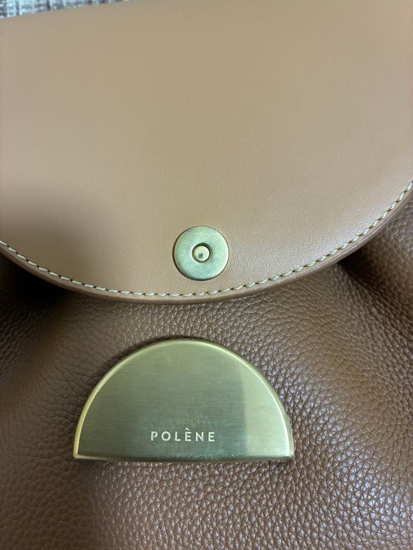 POLÈNE ショルダーバッグ ブラウン/ベージュ