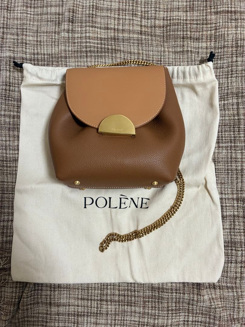 POLÈNE ショルダーバッグ ブラウン/ベージュ
