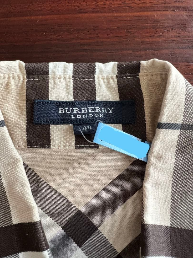 ミ*ン様 BURBERRY ノースリーブチェックワンピース 40