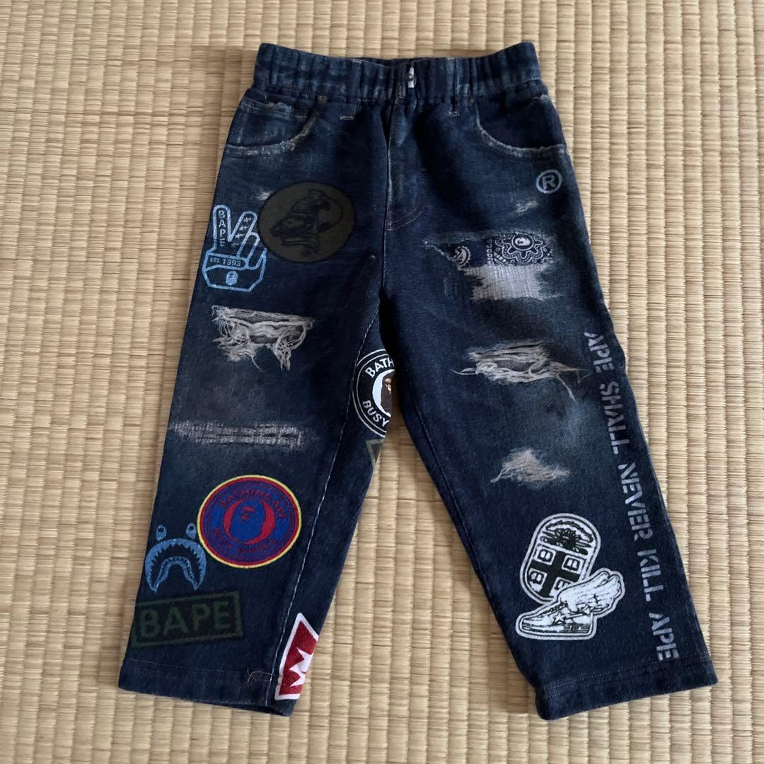 【稀少】BAPE KIDS シャーク　パーカーとパンツセット110cm