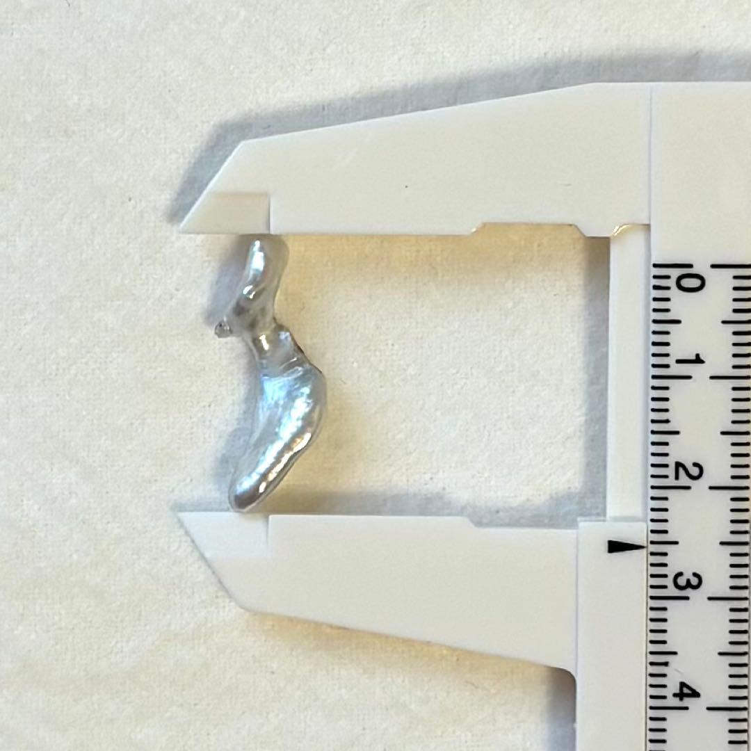 パール　ルース　南洋真珠　白蝶ケシ　変形リーフ　５pcs