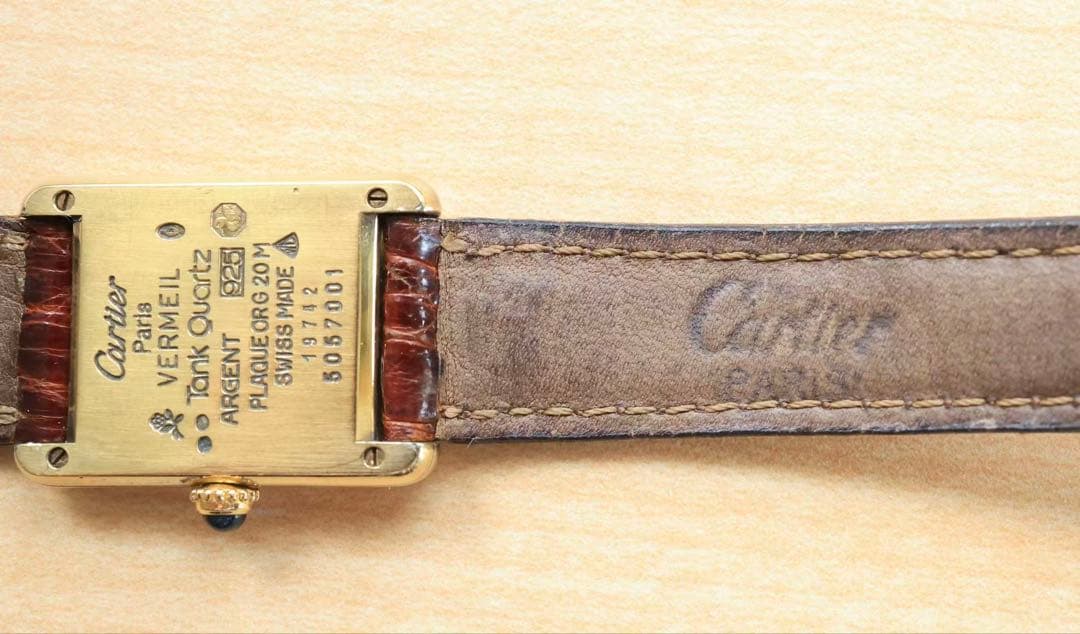 メンテ済！カルティエ　マストタンクSMヴェルメイユ　クォーツ