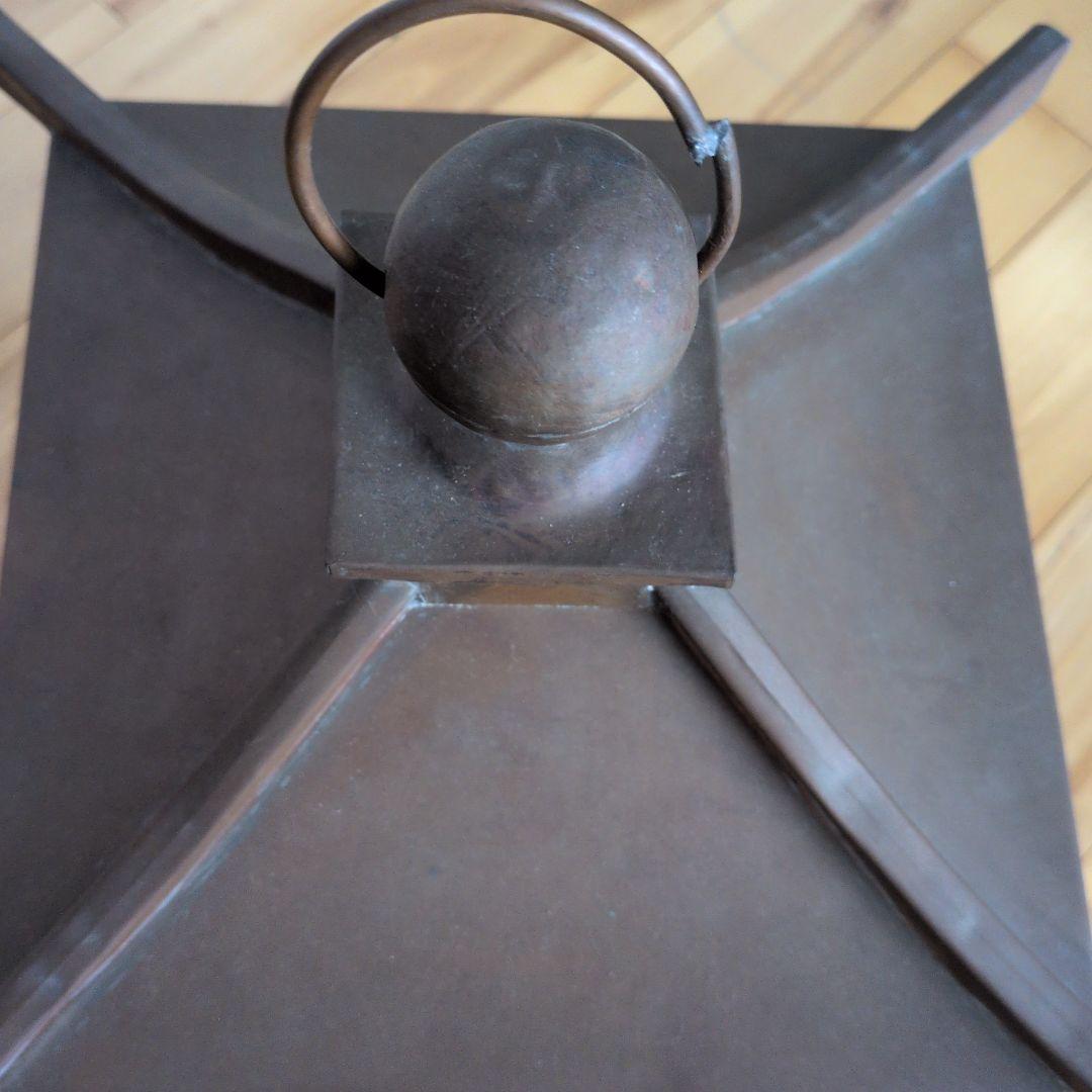 灯籠　銅製　年代物　アンティーク　美品　骨董品　釣り灯籠