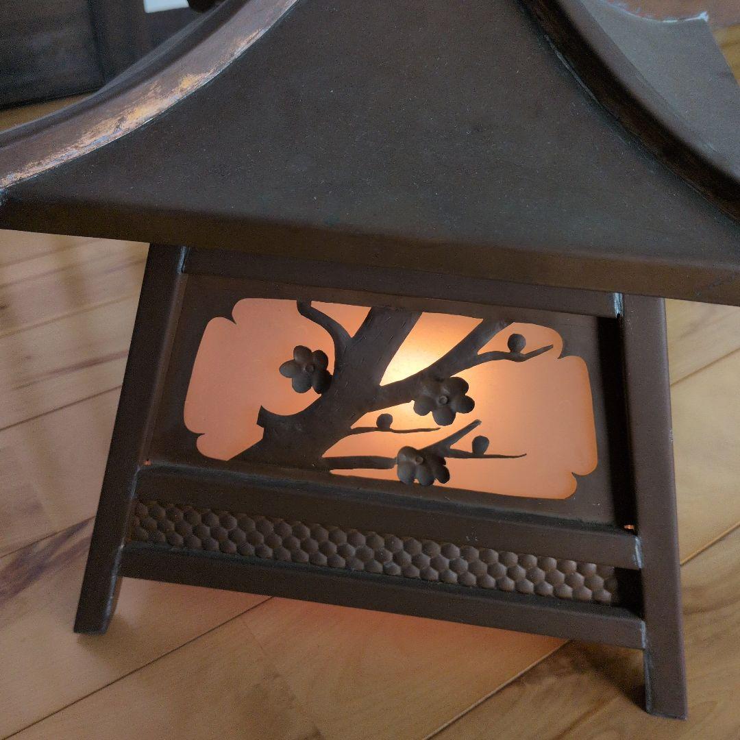 灯籠　銅製　年代物　アンティーク　美品　骨董品　釣り灯籠