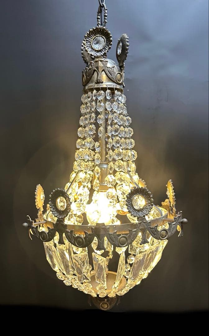 フランス製　アンティーク　エンパイヤシャンデリア