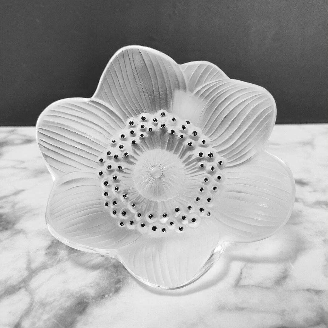 美品◆Lalique ルネ ラリック アネモネ 文鎮 置物 ペーパーウェイト