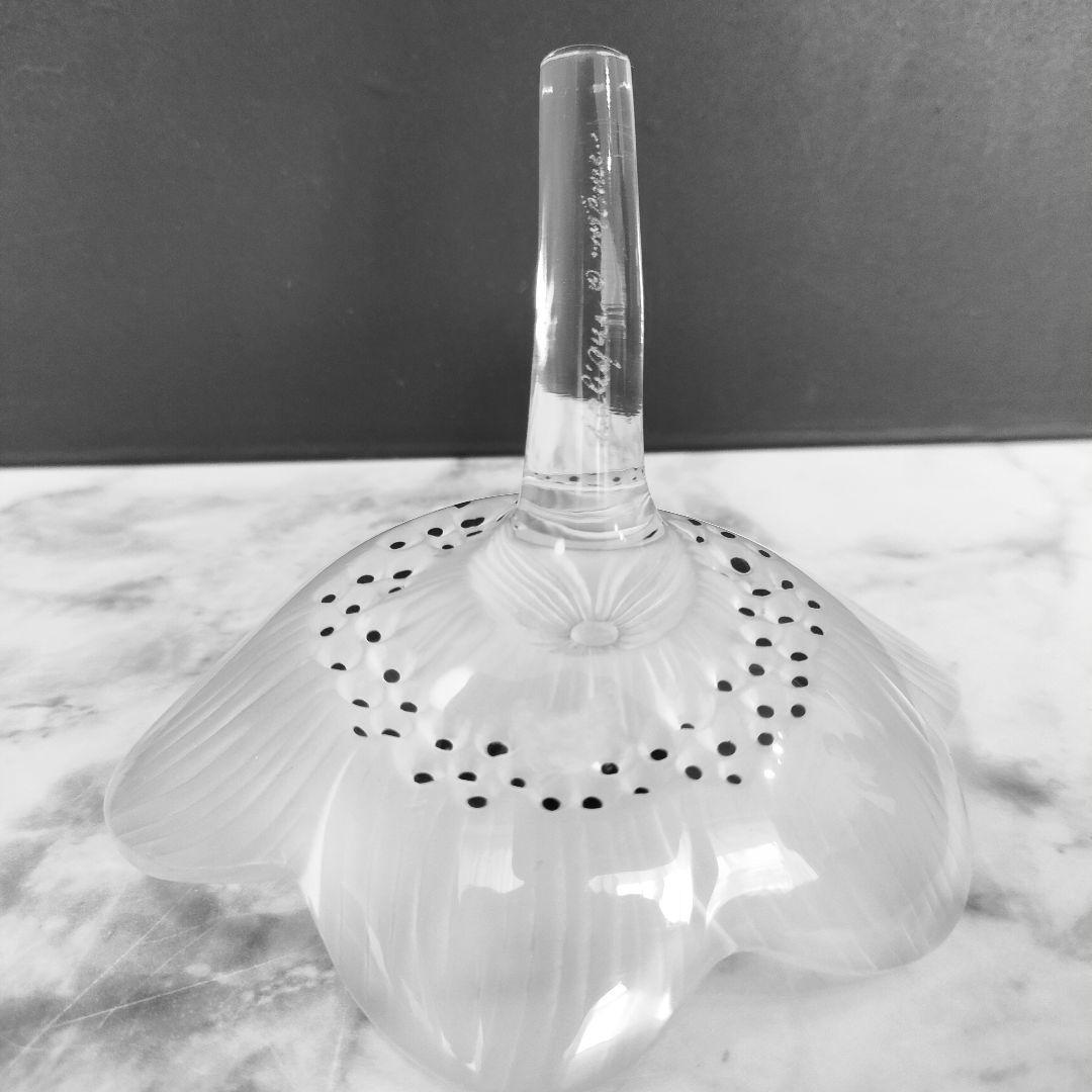 美品◆Lalique ルネ ラリック アネモネ 文鎮 置物 ペーパーウェイト