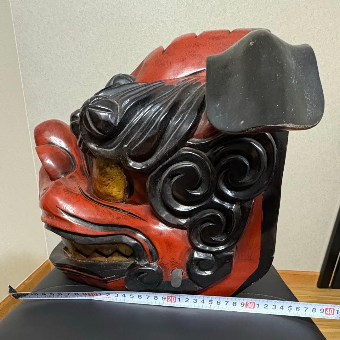 木製 獅子頭