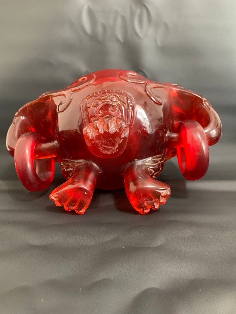 中国製　大香炉　琥珀調　骨董　古玩