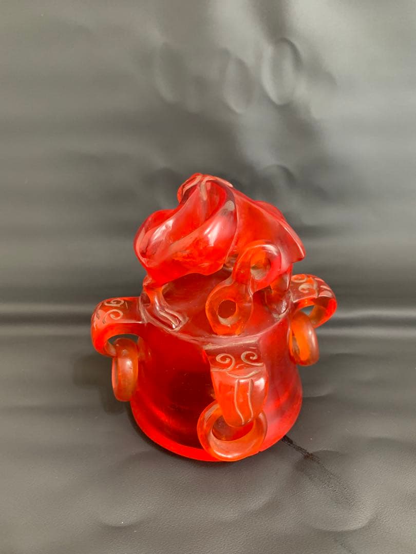 中国製　大香炉　琥珀調　骨董　古玩