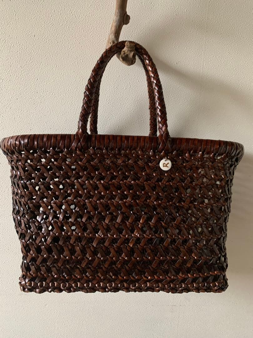 ®️ 45R 45rpm かごバッグ 焦茶系 中古 美品 Dragon好きさんにも