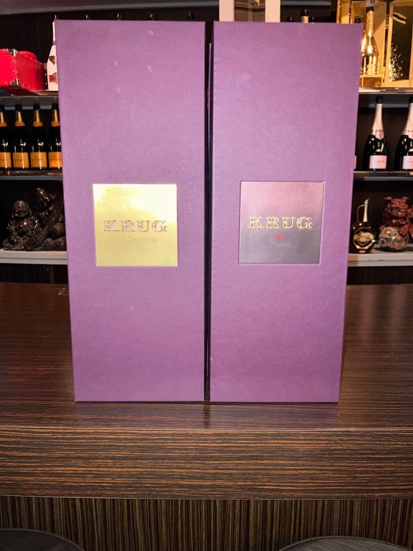 【希少】クリュッグ 2種空き瓶2本ケース2