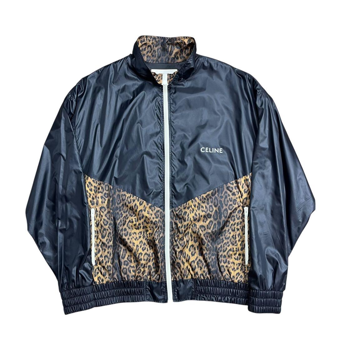 エディ期 CELINE セリーヌ ナイロン ジャケット レオパード ブラック