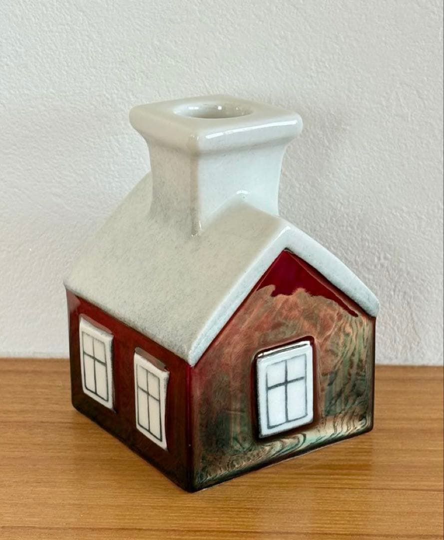 【窓立体型】ARABIA ヘルヤ ハウスキャンドルホルダー Talo レッド