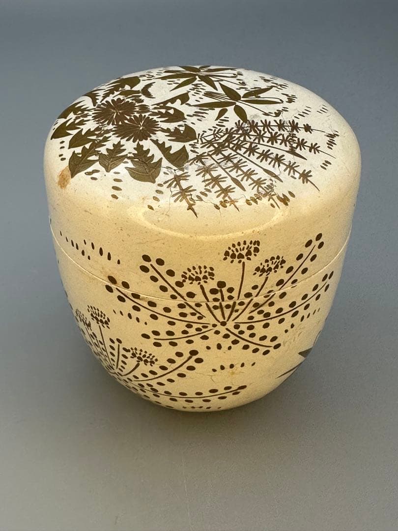 茶道具　棗　稲井玉甫　白漆春草