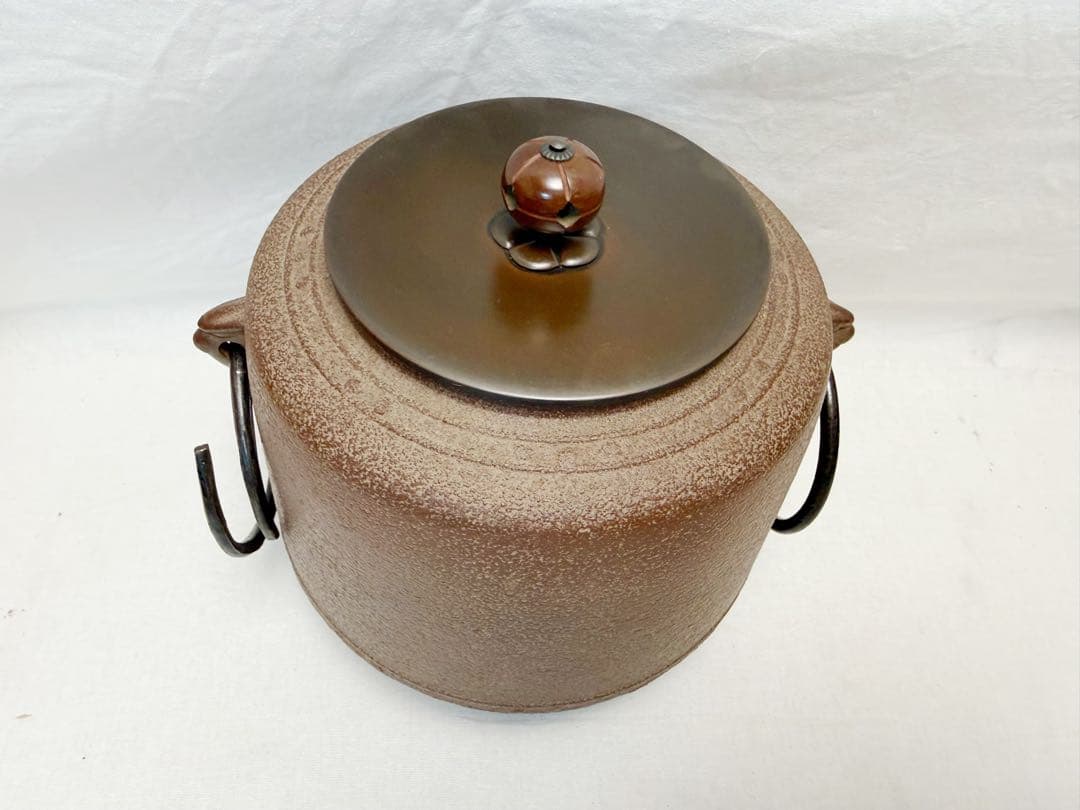 未使用 茶道具 黒真塗 紅鉢型 野々田商店製電熱器 佐藤浄清造 万代屋釜 共箱
