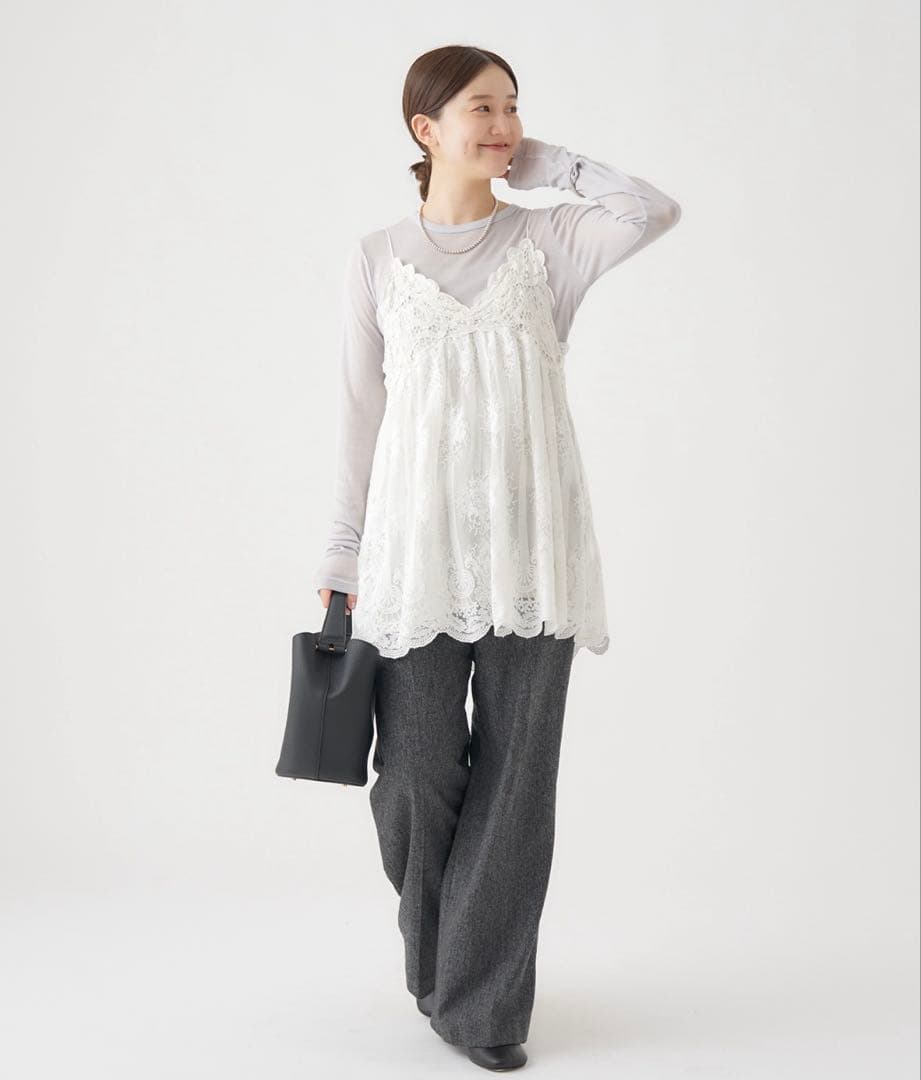 IENA 完売品　アンティークチュールバテンキャミ