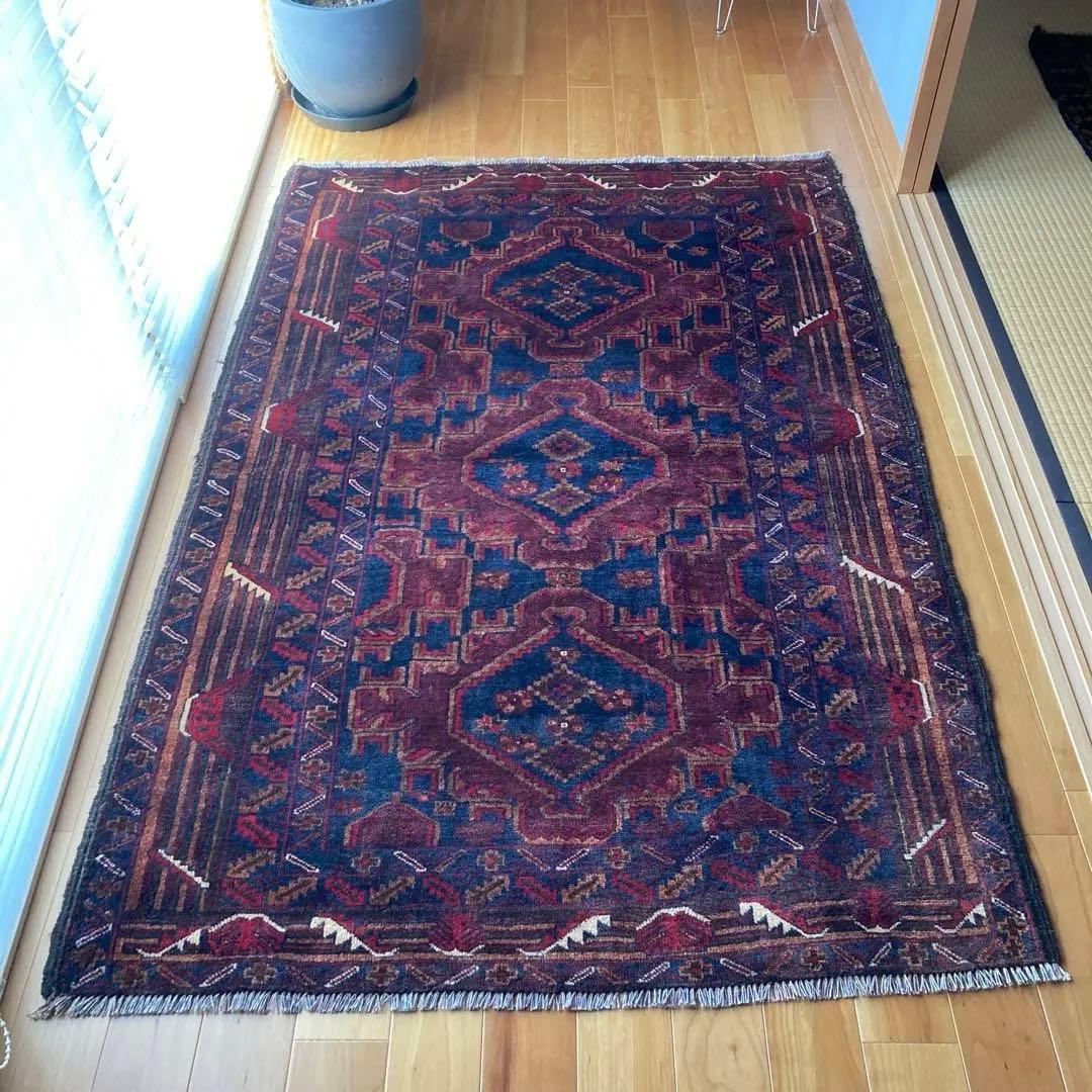 ★ tomo★ ヴィンテージラグ　トライバルラグ