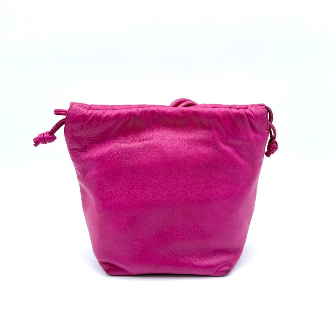 【良品】LOEWE ロエベ　アナグラム　巾着ショルダーバッグ　フラメンコ