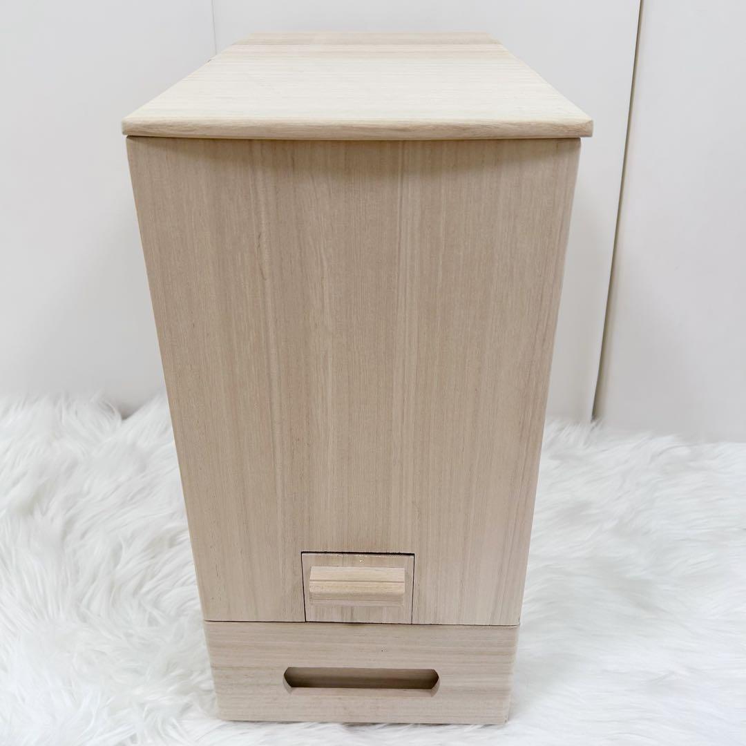 竹本木箱店 総桐天然木の計量米びつ　米蔵 10kg用 米びつ　桐　美品