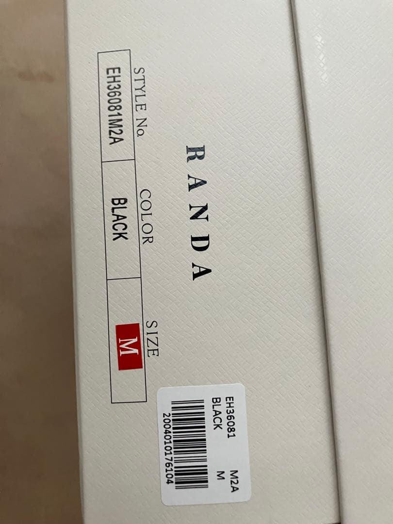 RANDAローファー【BLACK黒/Mサイズ】ランダ