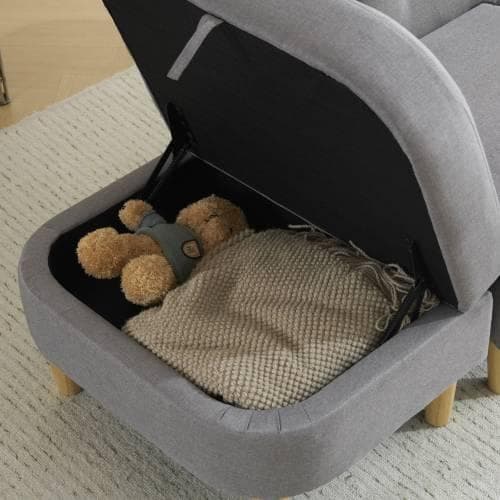 ソファ 2-3人掛け カウチソファ 収納機能 オットマン レイアウト