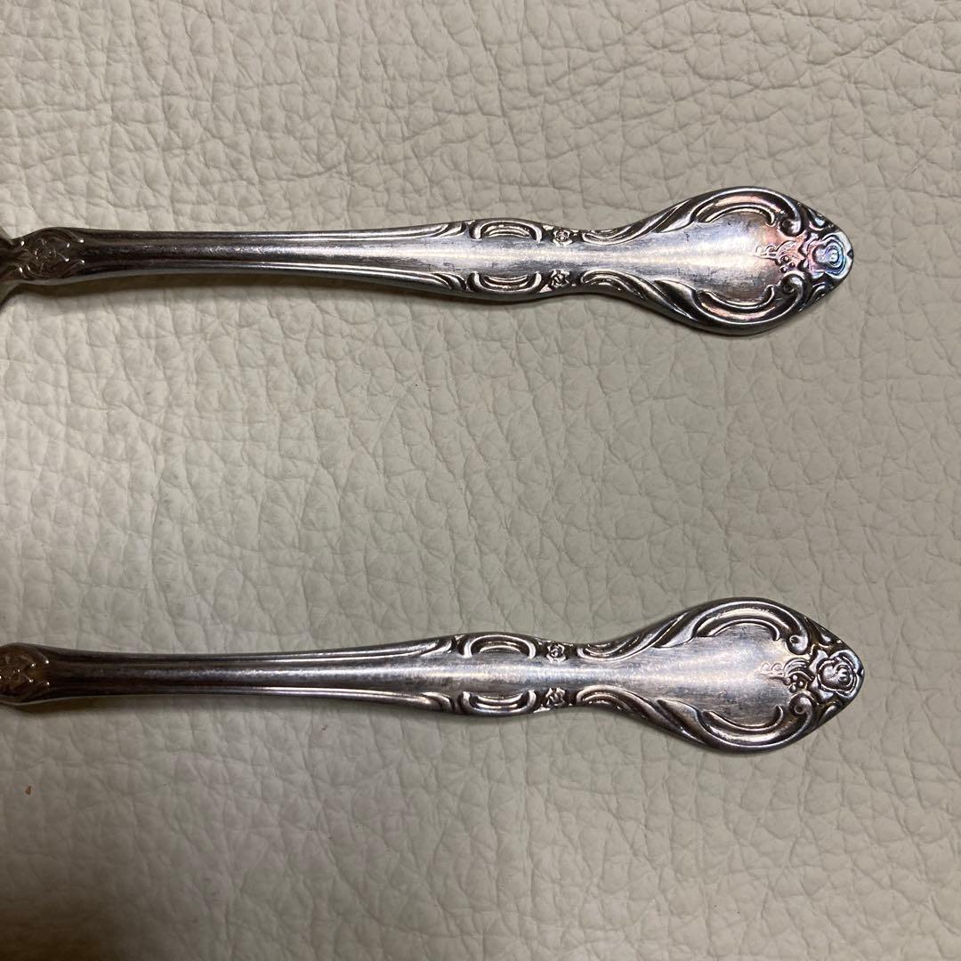 ラッキーウッド　ティースプーン2本LUCKY SILVERED 13.1×2.7