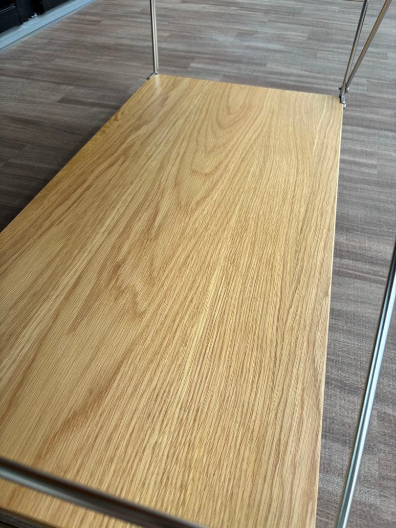 無印良品 MUJI ステンレスユニットシェルフ オーク材棚セット ワイド 小