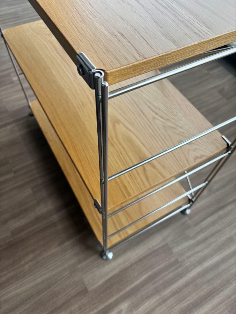 無印良品 MUJI ステンレスユニットシェルフ オーク材棚セット ワイド 小