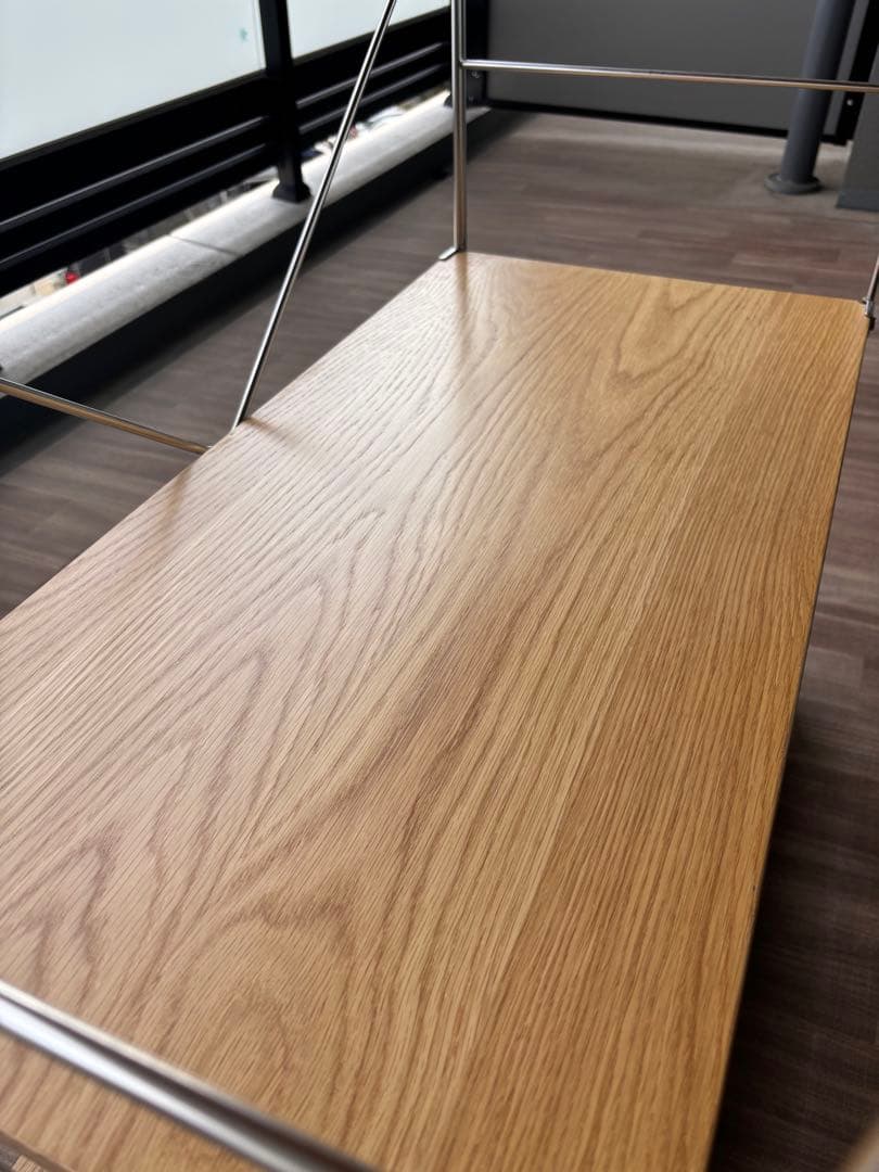 無印良品 MUJI ステンレスユニットシェルフ オーク材棚セット ワイド 小