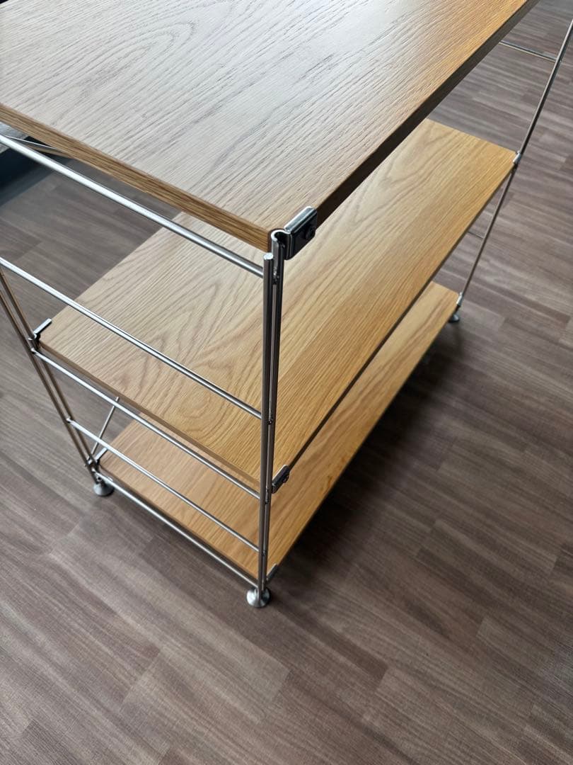 無印良品 MUJI ステンレスユニットシェルフ オーク材棚セット ワイド 小