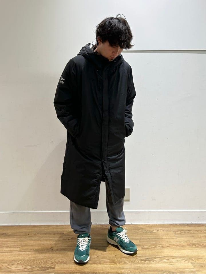 PENALTY ネイビー フード付きロングベンチコート