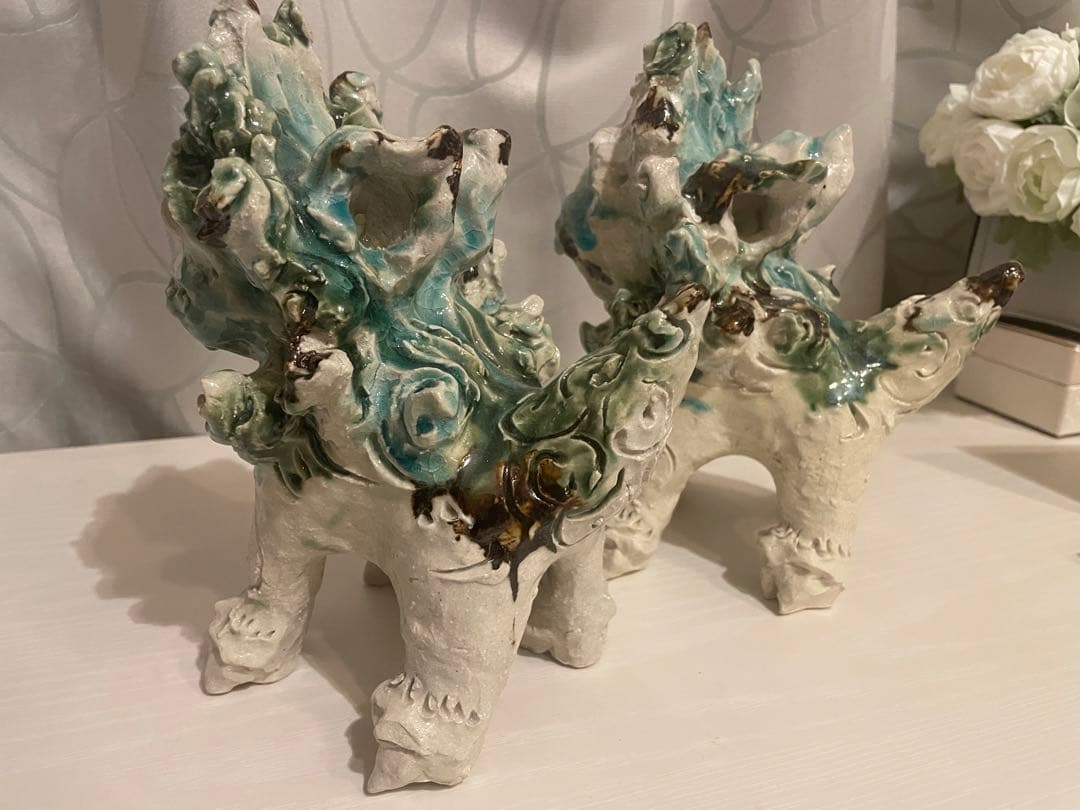 【一点物】沖縄　シーサー　置物　焼物　やちむん