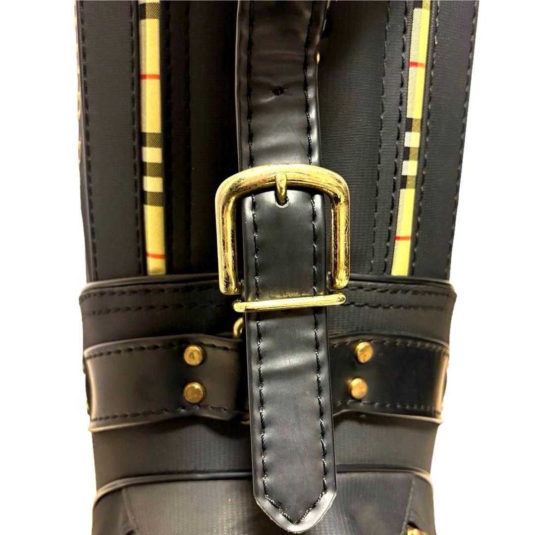美品　BURBERRY ゴルフバッグ キャディバッグ　ノバチェック　ブラック