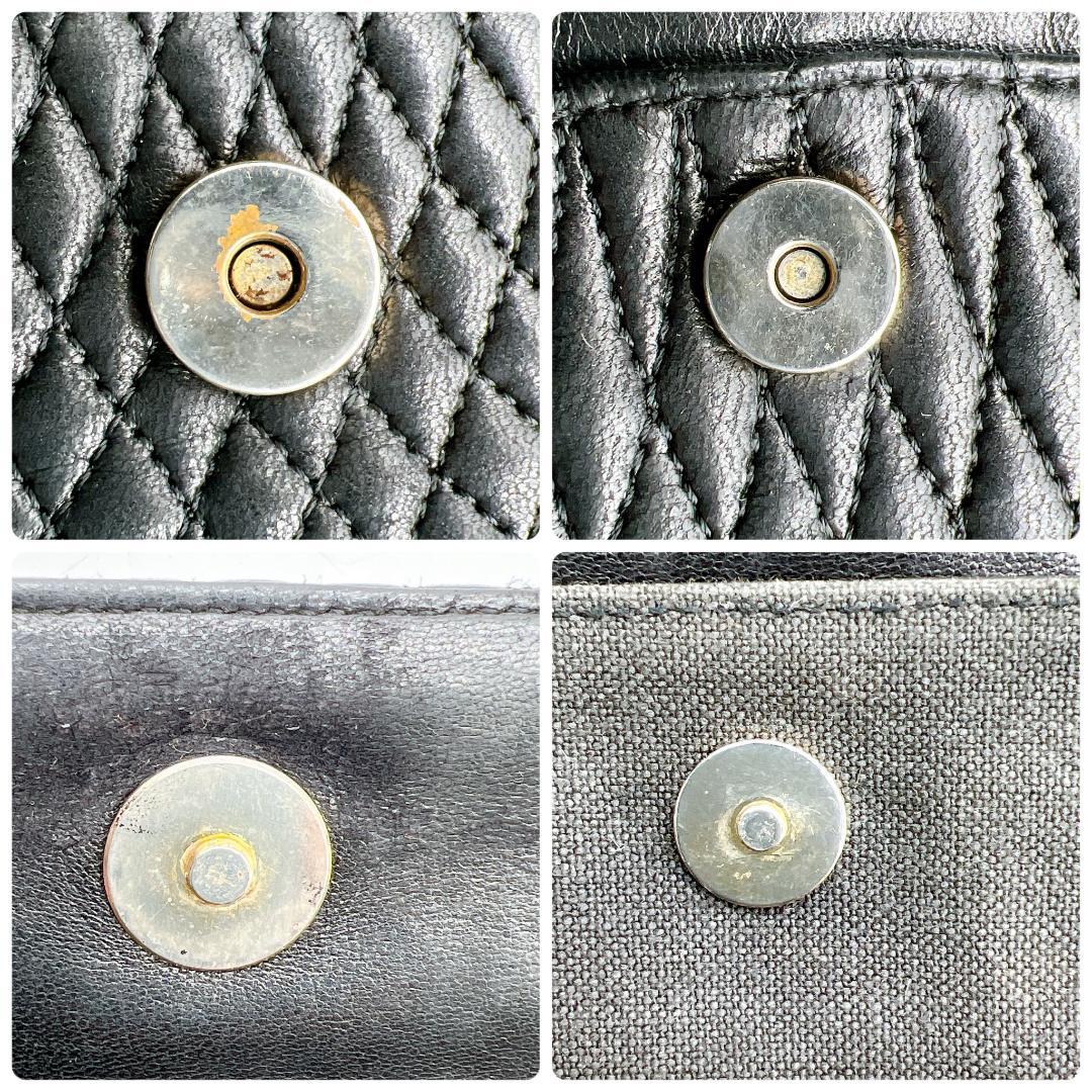 BALLY キルティング チェーン ショルダーバッグ　　ブラック f512