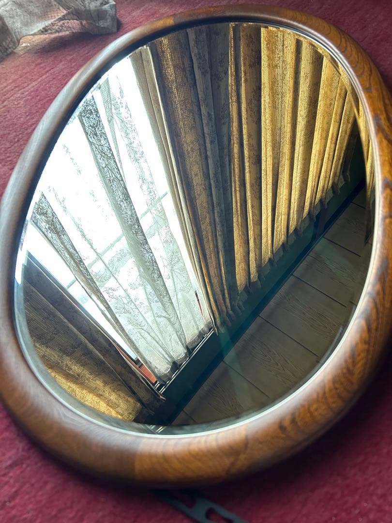 カリモク ウォールミラーA2016 昭和レトロ 壁掛け鏡