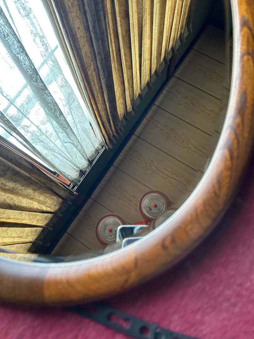 カリモク ウォールミラーA2016 昭和レトロ 壁掛け鏡