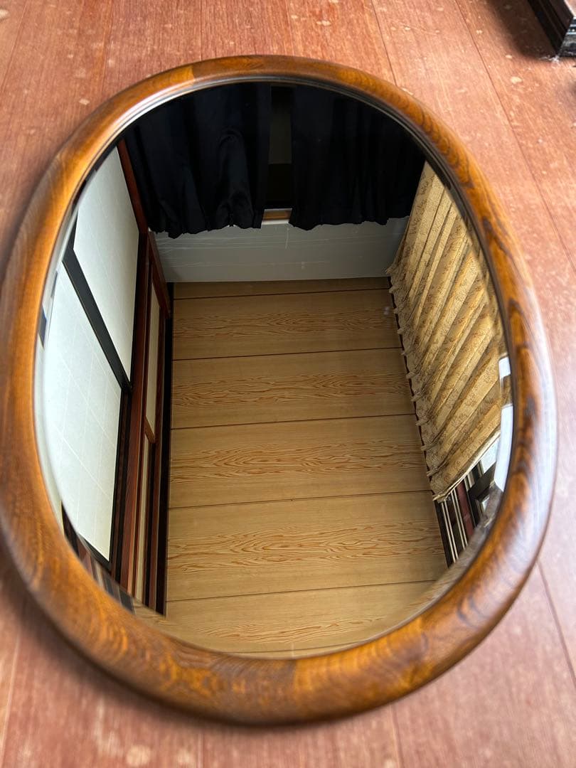 カリモク ウォールミラーA2016 昭和レトロ 壁掛け鏡