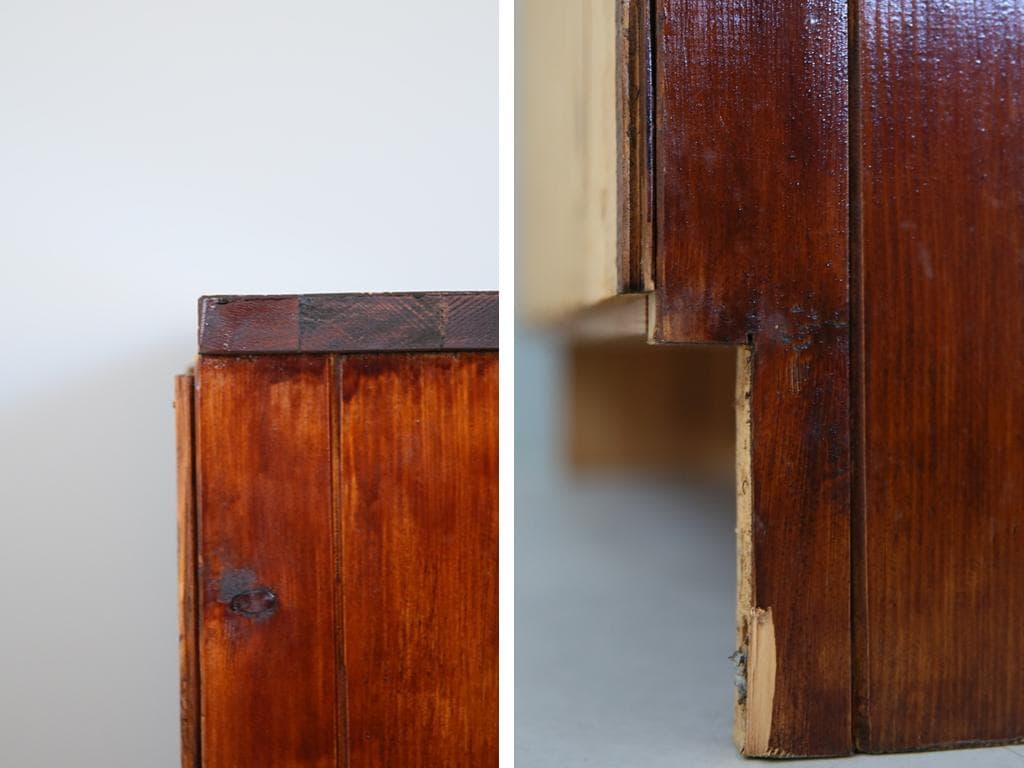 英国アンティーク木製ブックシェルフ/本棚/食器棚/飾り棚/ラック(70-318)