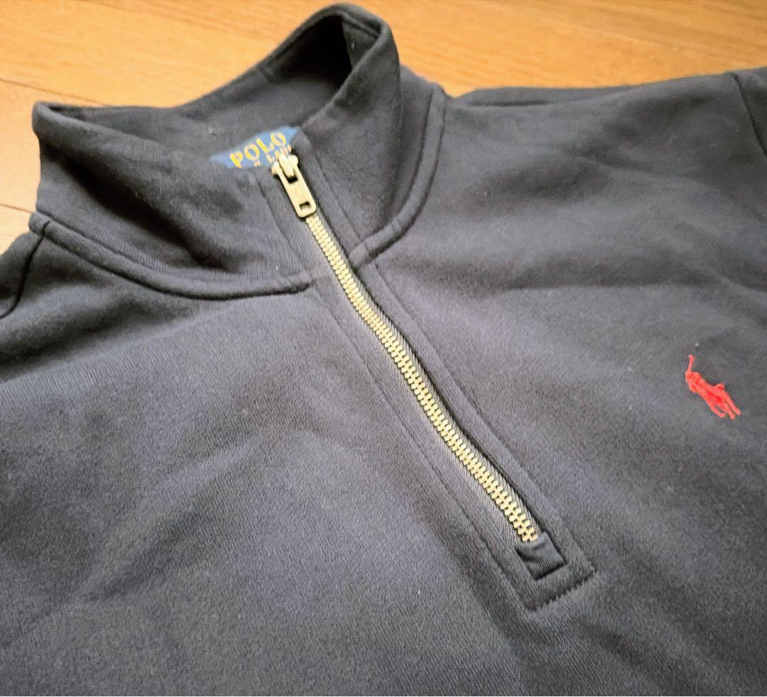 ラルフローレン ハーフジップ スウェット ネイビー