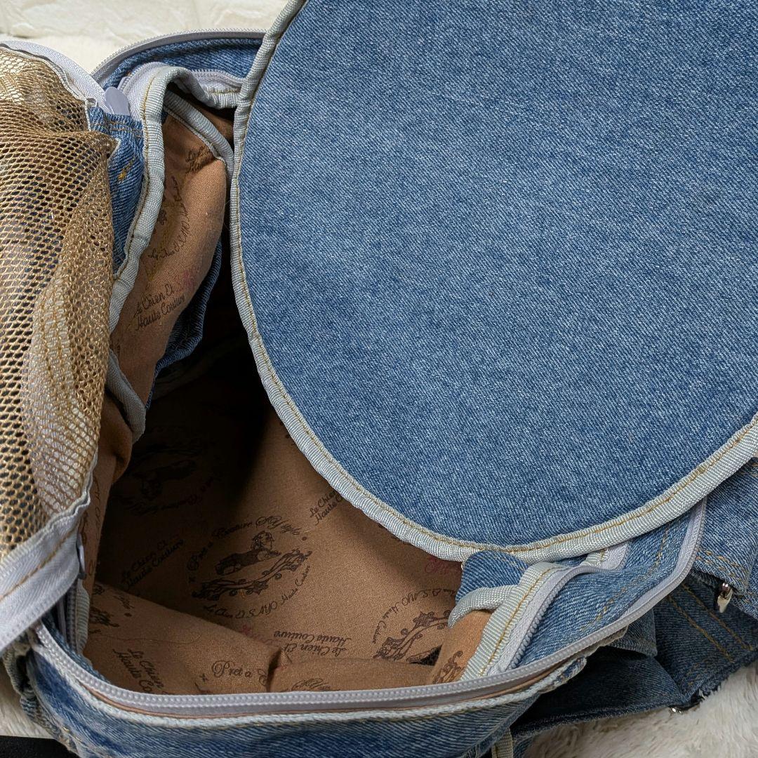 ルシアンエサヨ　タンブールインディゴブルー　斜めがけ　付属品セット