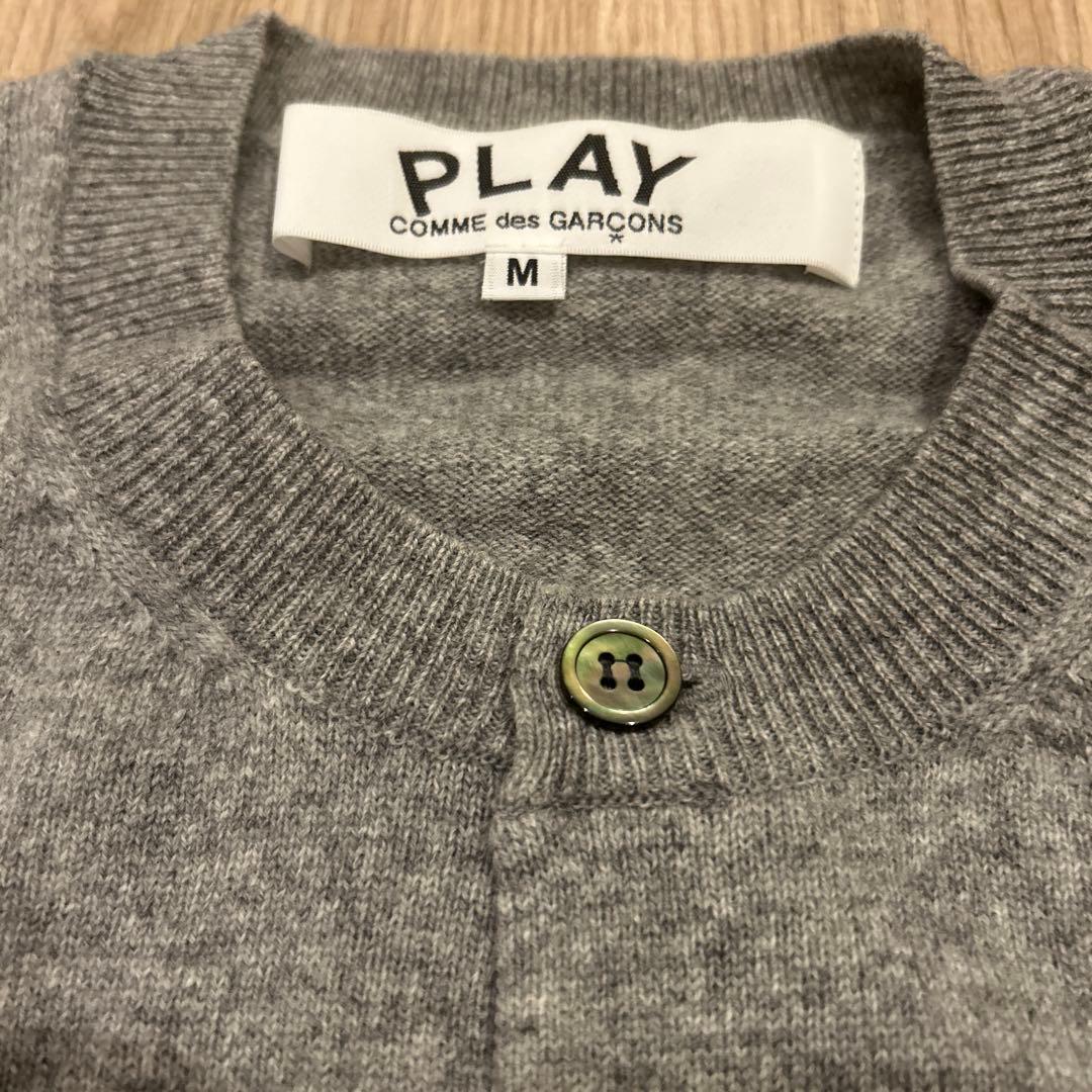 PLAY COMME des GARÇONS グレー カーディガン M