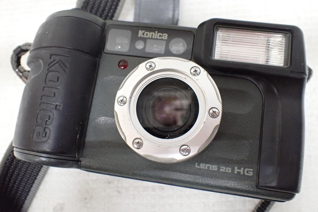 コニカ フィルムカメラ現場監督28 HG 大光量フラッシュ 動作未確認 B6-A