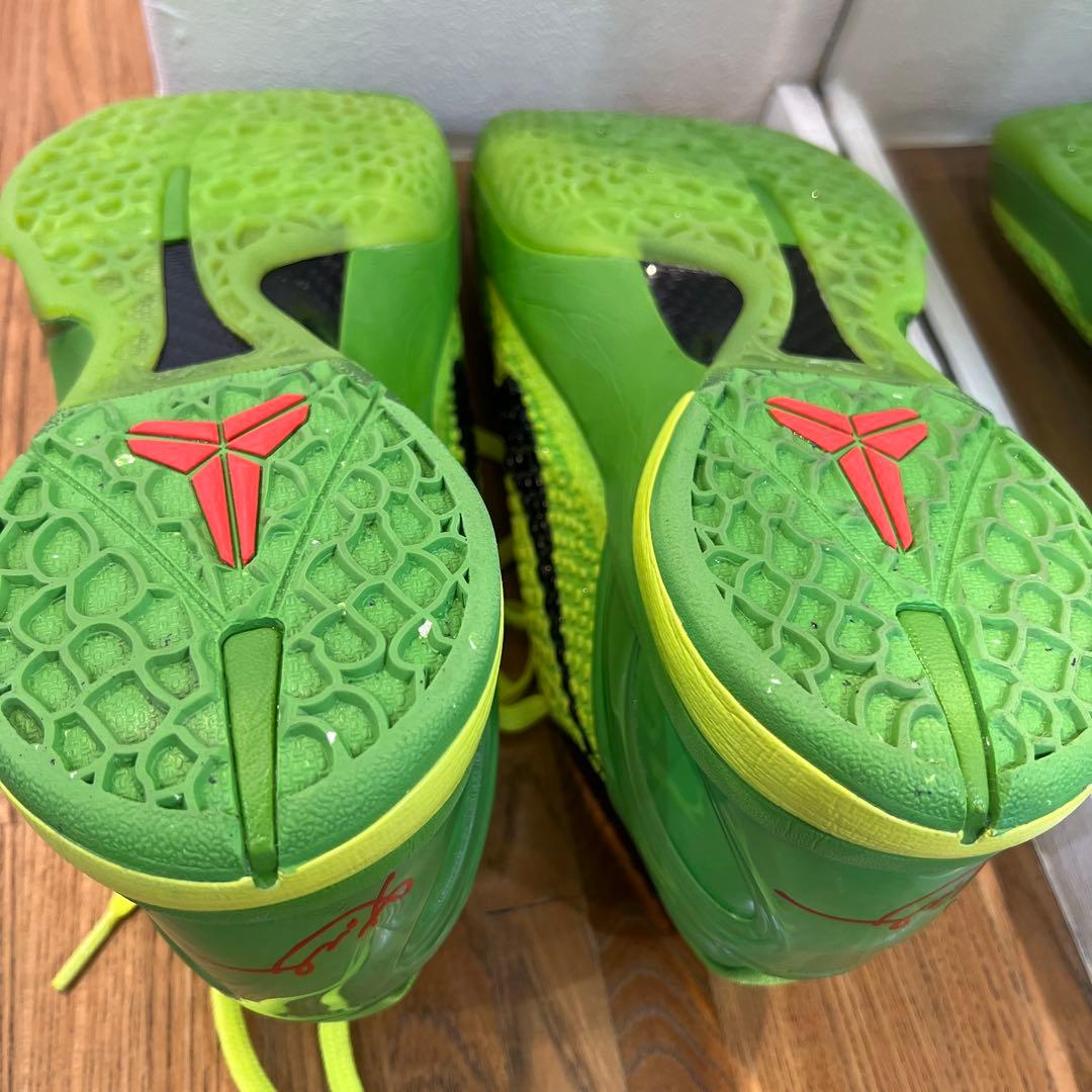 美品　ナイキ コービー6 グリンチ　28.5cm 箱無し　赤の紐あり